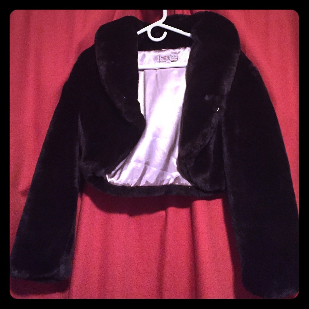 COPY - Women's Brown Faux Fur Bolero/Cape